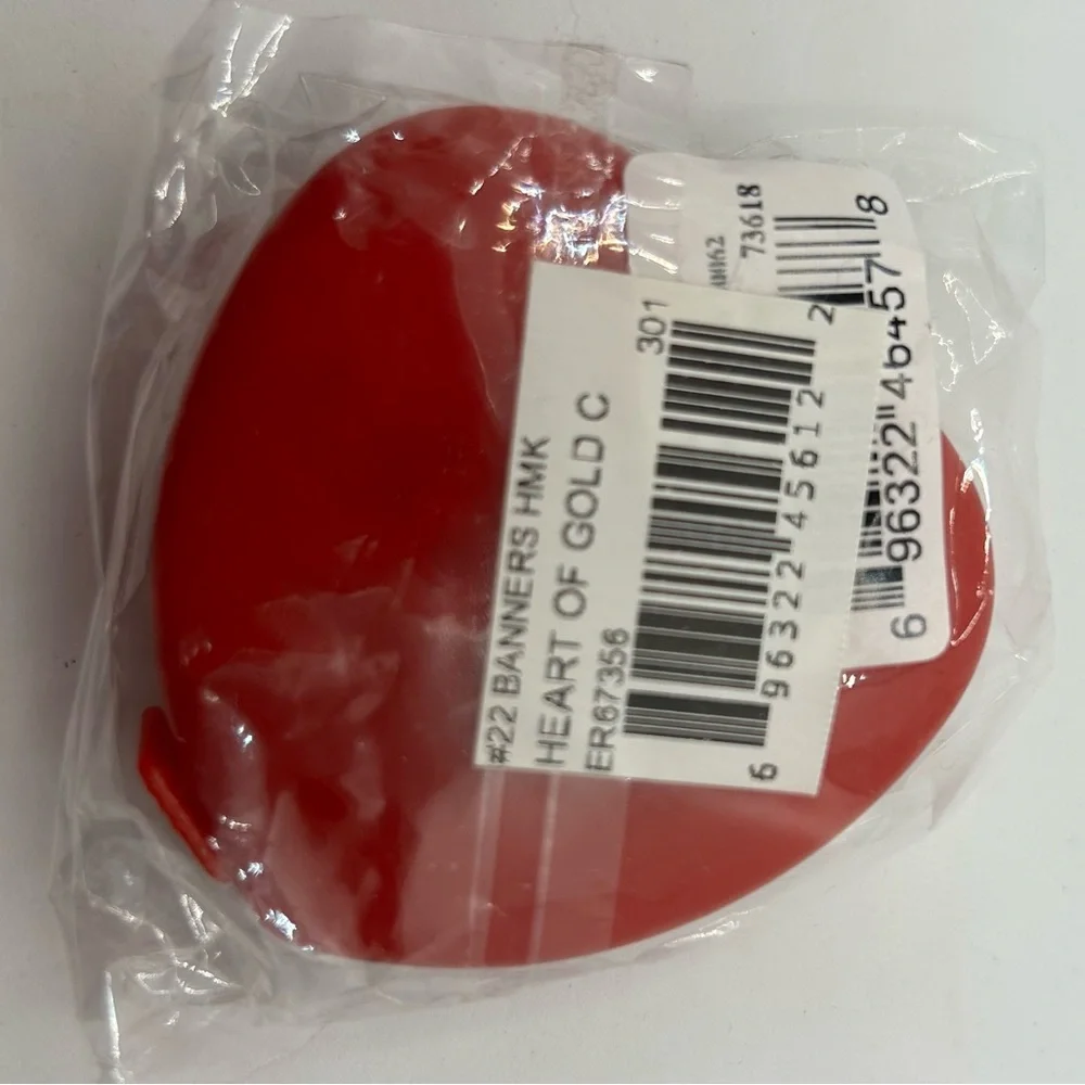 Hallmark Red Heart shaped retractable Measuring tape key chain